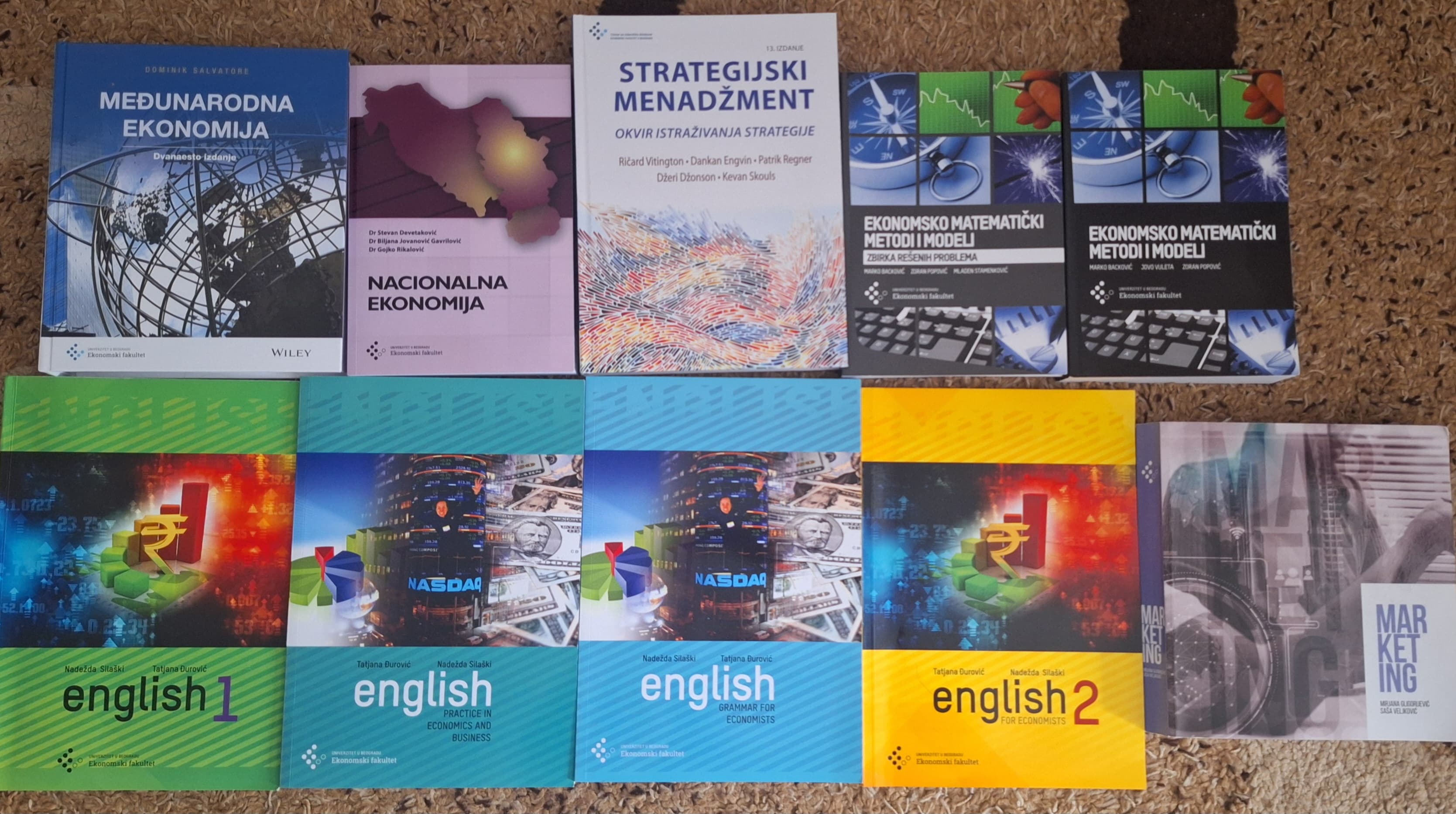 Knjige za drugu godinu Ekonomskog fakulteta