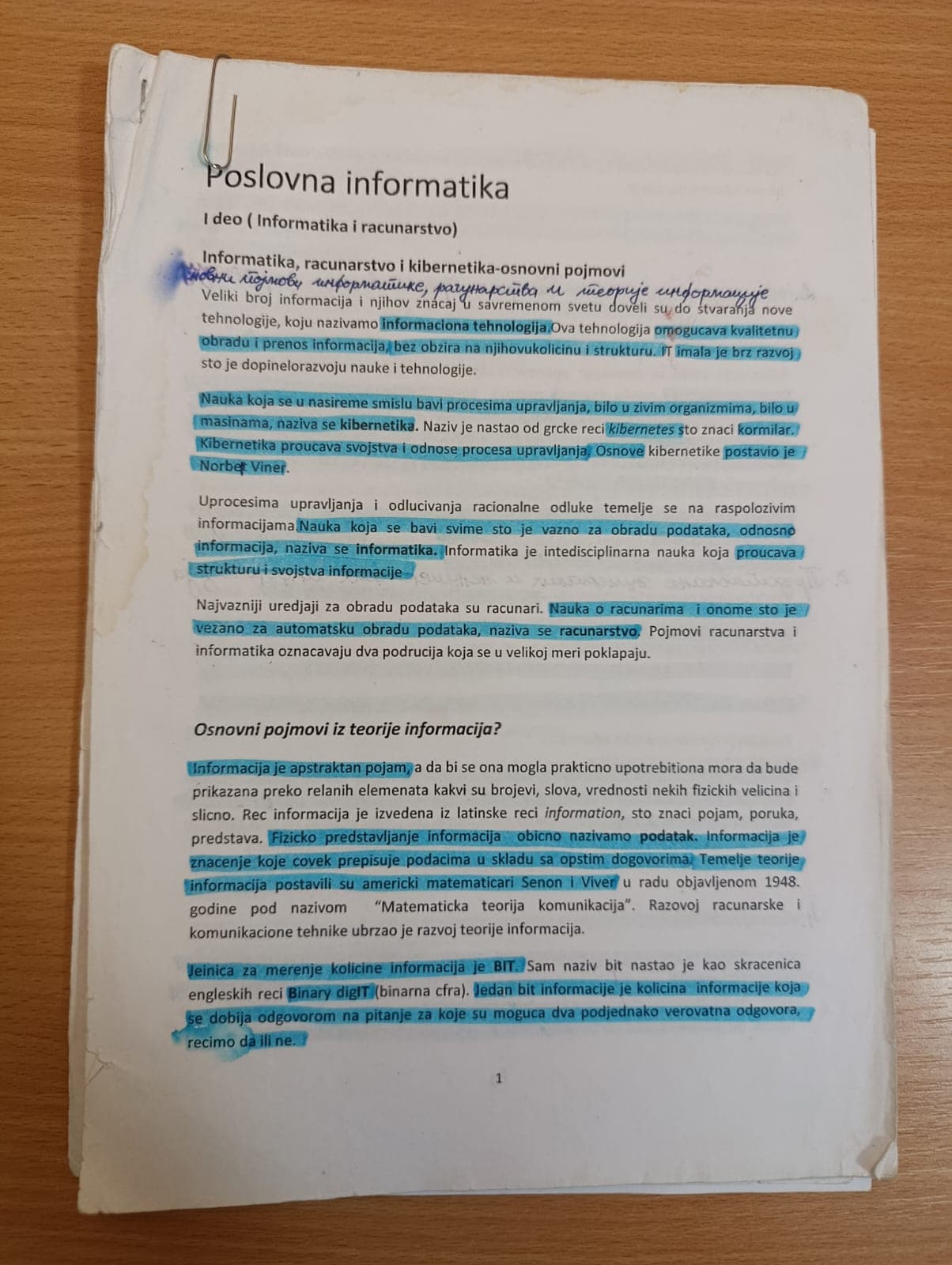 POSLOVNA INFORMATIKA